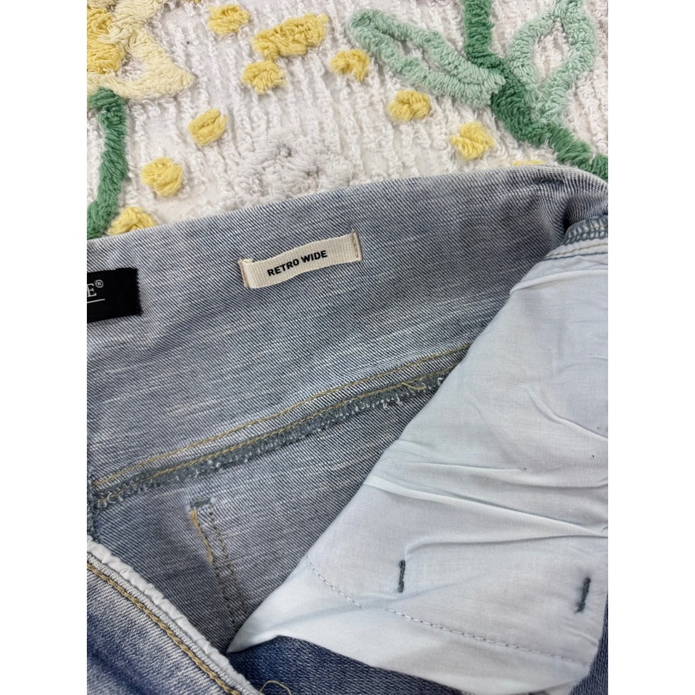 Judy Blue Retro Wide Leg Jeans Light Wash Button Fly High Rise 13/31 JB881104 LT - Picture 5 of 9